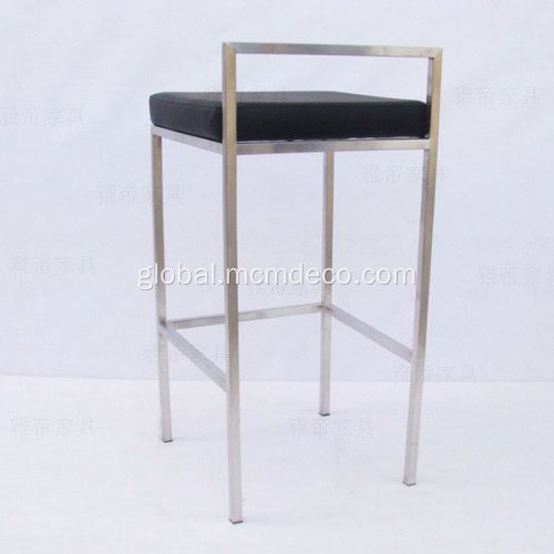 Aniline Leather Bar Chair Simple Commercial Design Leather Bar Stool Supplier